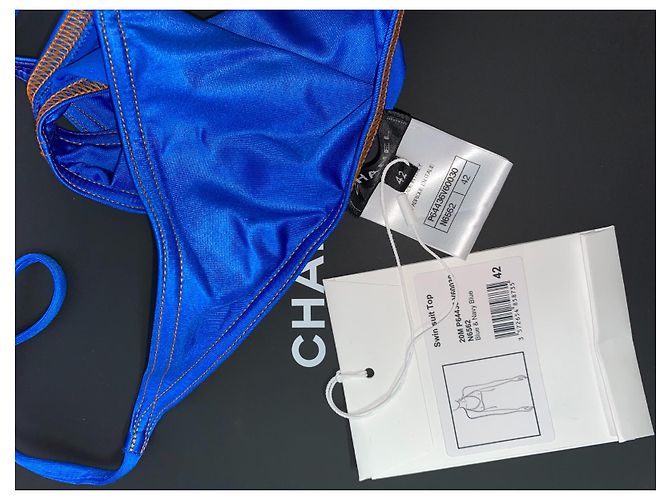 Chanel Coco Beach Bikini Badeanzug Marineblau - Ansicht 4