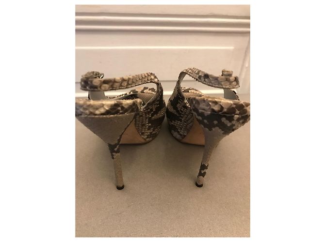 Sandálias Gucci em Python Cinza e Marrom Multicor - vista 3