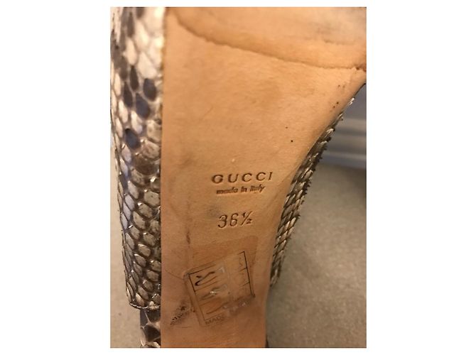Sandálias Gucci em Python Cinza e Marrom Multicor - vista 7