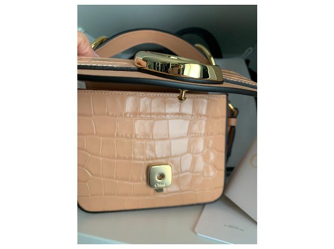 Borsa a mano Chloé in pelle pesca - vista 10