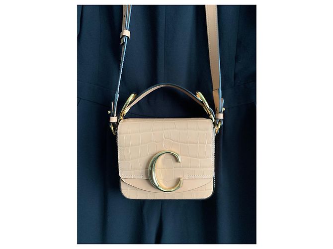 Borsa a mano Chloé in pelle pesca - vista 12