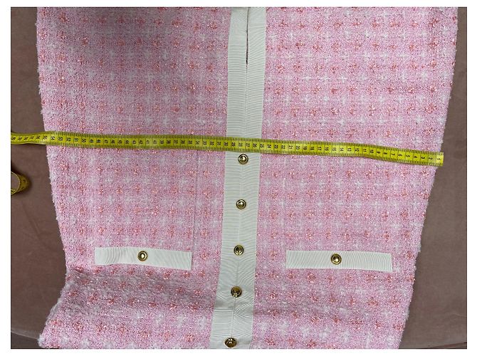 Gucci Tweed Kleid Rosa Weiß Mehrfarben - Ansicht 13