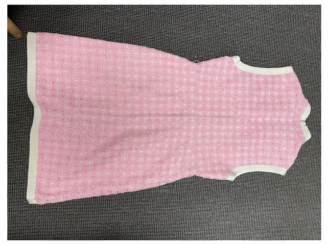 Gucci Tweed Kleid Rosa Weiß Mehrfarben - Ansicht 3