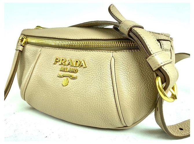 Prada Rose Beige Daino Gürteltasche Leder Taillentasche Gürteltasche - Ansicht 2