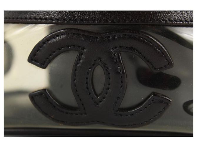 Chanel Clear CC Vanity Case Translucent Box Black Leather 5ccs1216 - view 6