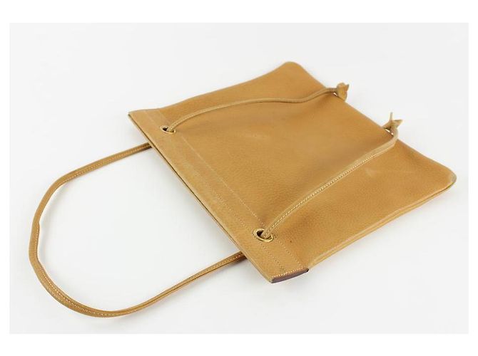 Hermès Brown Leder Aline MM flache Einkaufstasche - Ansicht 7