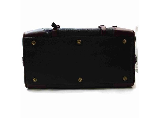 Mulberry Duffle grande preto x marrom com alça Travel Boston - vista 6
