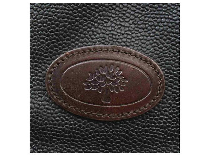 Mulberry Duffle grande preto x marrom com alça Travel Boston - vista 9