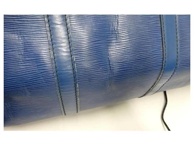 Keepall Louis Vuitton Borsone Toledo in pelle Epi blu 50 Borsone - vista 6