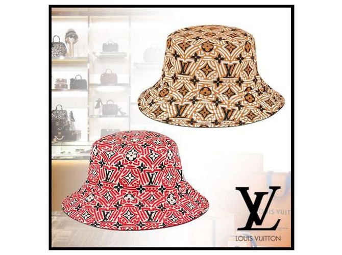 Louis Vuitton 20AW LV Crafty Reversible Bucket Hat Fisherman Cap Red Medium Rosso - vista 11