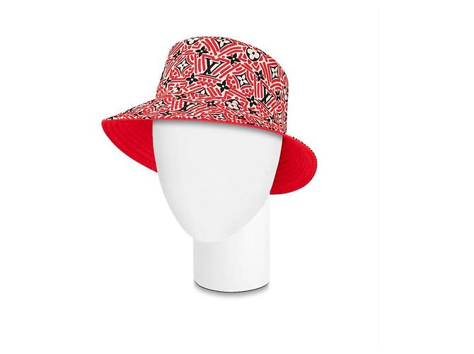 Louis Vuitton 20AW LV Crafty Reversible Bucket Hat Fisherman Cap Red Medium Rosso - vista 7