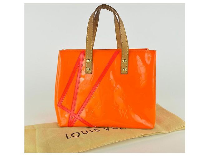 Louis Vuitton Selten Limited Robert Wilson Fluo Orange Monogramm Vernis Reade PM 10l19 - Ansicht 10