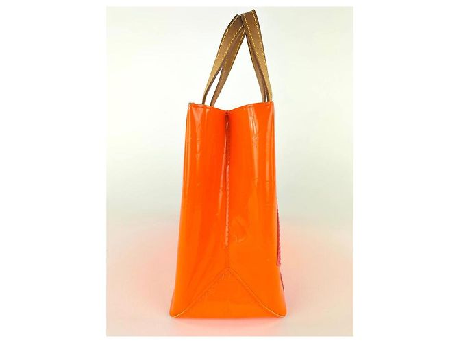 Louis Vuitton Selten Limited Robert Wilson Fluo Orange Monogramm Vernis Reade PM 10l19 - Ansicht 2