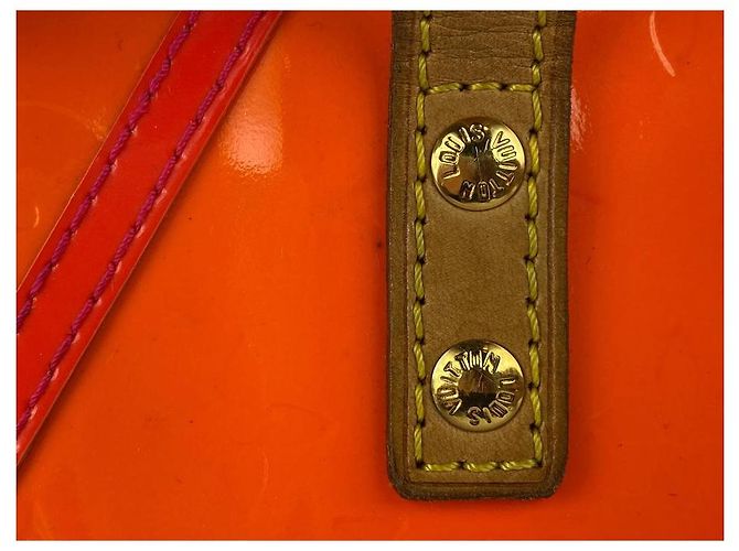 Louis Vuitton Selten Limited Robert Wilson Fluo Orange Monogramm Vernis Reade PM 10l19 - Ansicht 6