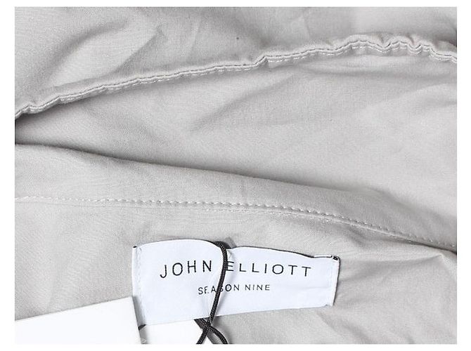 Parka John Elliott Season Nine Block in Cotone Grigio Nero - vista 2