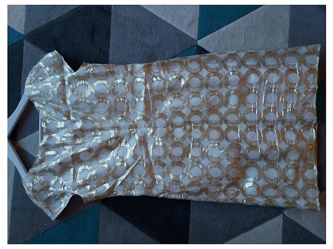 Vestido Red Valentino de Lurex y Algodón Dorado - vista 3