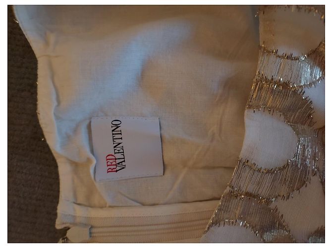 Vestido Red Valentino de Lurex y Algodón Dorado - vista 4