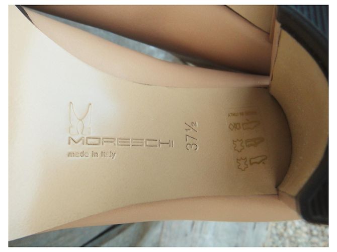 Botas Moreschi Fabiola de camurça e couro bege - vista 8