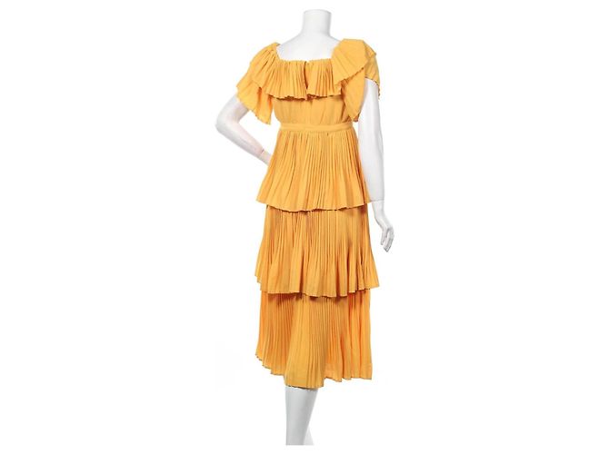 Autre Marque Vestido plisado FOREVER UNIQUE amarillo - vista 2
