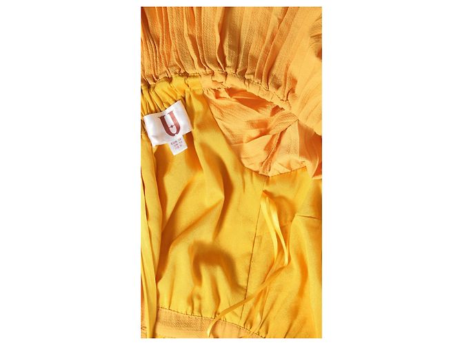 Autre Marque Vestido plisado FOREVER UNIQUE amarillo - vista 3