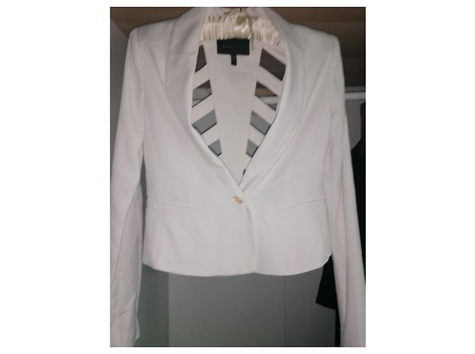 Bcbg Max Azria Kurze Jacke Beige Polyester XS - Ansicht 5