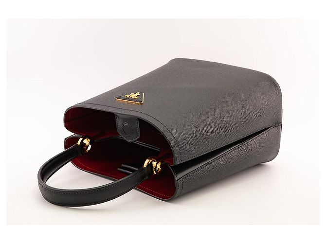 Double Prada gefütterte Kompakttasche aus Saffiano-Leder - Prada Panier Medium - Ansicht 11