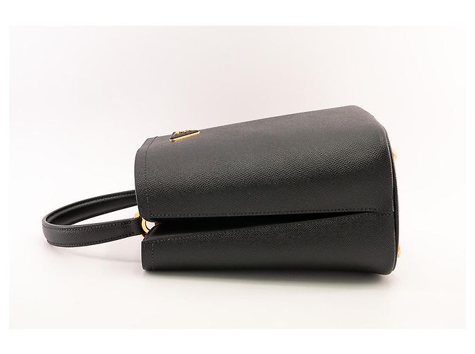 Double Prada gefütterte Kompakttasche aus Saffiano-Leder - Prada Panier Medium - Ansicht 12