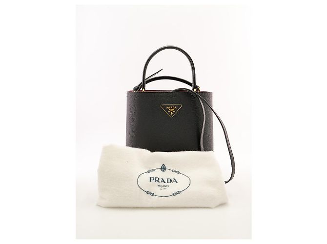 Double Prada gefütterte Kompakttasche aus Saffiano-Leder - Prada Panier Medium - Ansicht 2