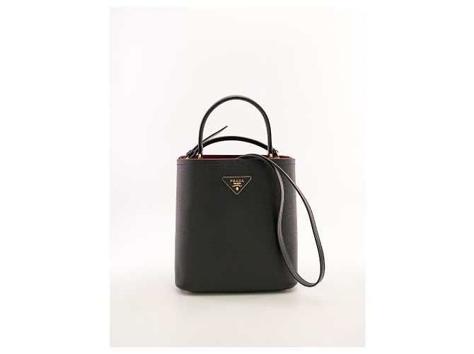 Double Prada gefütterte Kompakttasche aus Saffiano-Leder - Prada Panier Medium - Ansicht 3