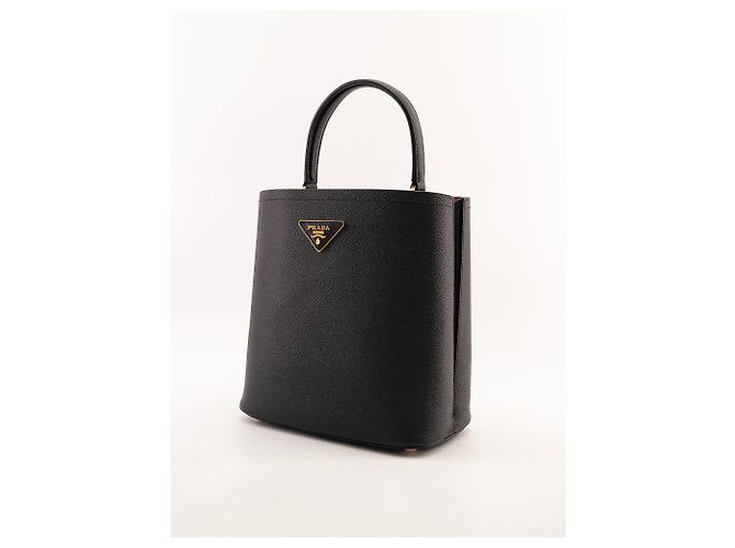 Double Prada gefütterte Kompakttasche aus Saffiano-Leder - Prada Panier Medium - Ansicht 5