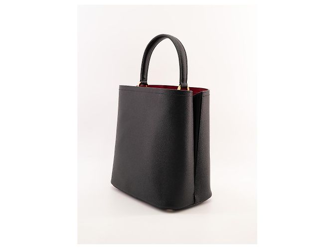 Double Prada gefütterte Kompakttasche aus Saffiano-Leder - Prada Panier Medium - Ansicht 8