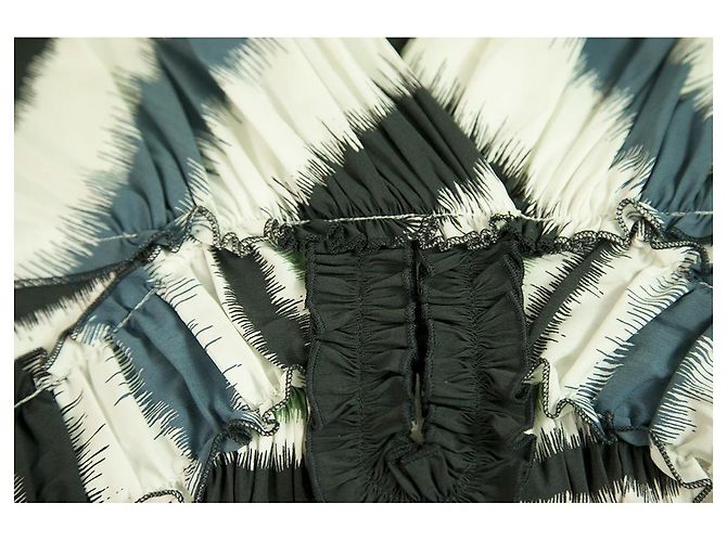 BCBG Max Azria Blu Verde Grigio Strisce Abito Mini Lunghezza Senza Maniche taglia XS Multicolore - vista 5