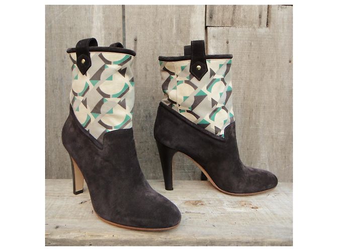 Botas Michel Vivien p 40,5 Nueva condición Marrón oscuro - vista 3