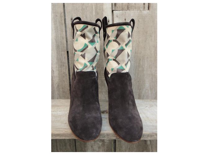 Botas Michel Vivien p 40,5 Nueva condición Marrón oscuro - vista 5