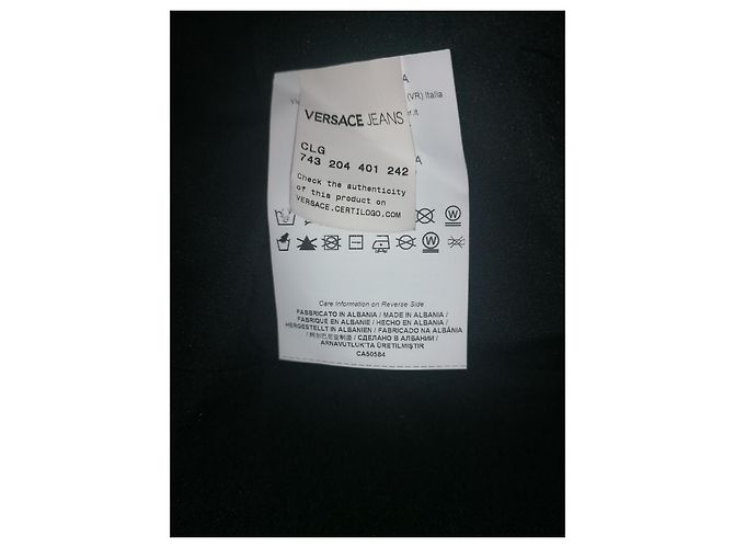 Versace Jeans Jersey Kleid schwarz V Ausschnitt langarm - Ansicht 3
