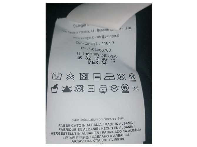 Versace Jeans Jersey Kleid schwarz V Ausschnitt langarm - Ansicht 4
