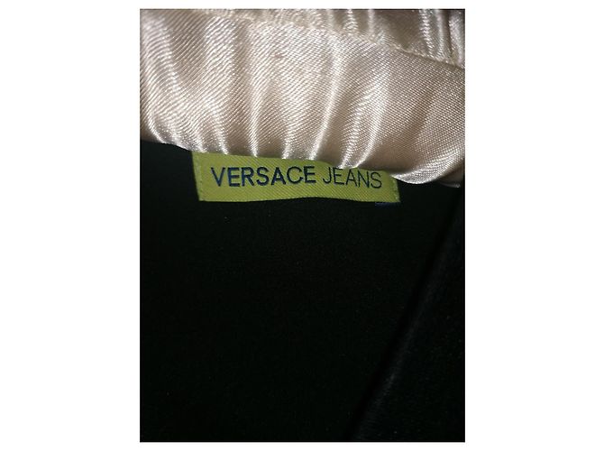 Versace Jeans Jersey Kleid schwarz V Ausschnitt langarm - Ansicht 5