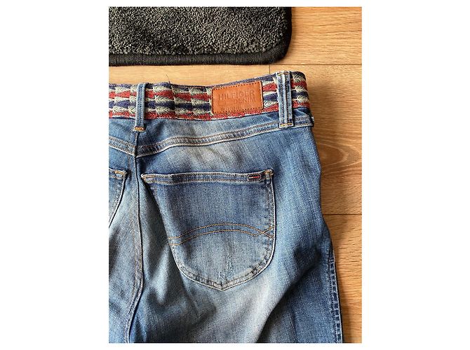 Vaqueros de mujer Tommy Hilfiger con cinturón trenzado Azul - vista 10