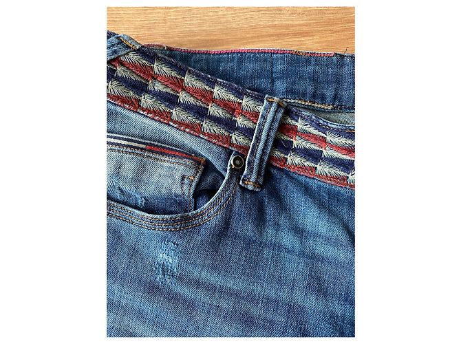Vaqueros de mujer Tommy Hilfiger con cinturón trenzado Azul - vista 6