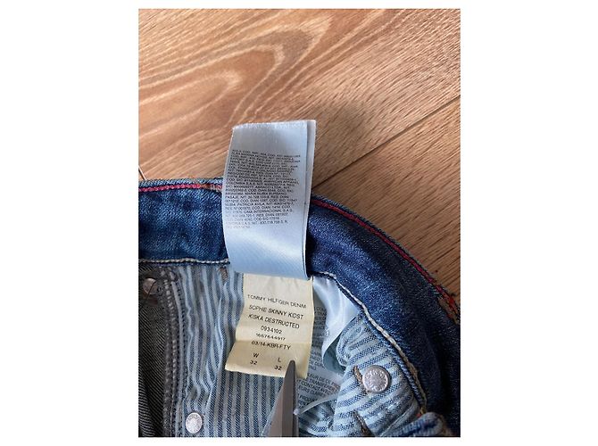 Vaqueros de mujer Tommy Hilfiger con cinturón trenzado Azul - vista 7