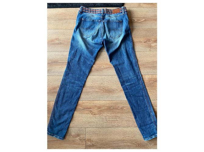 Vaqueros de mujer Tommy Hilfiger con cinturón trenzado Azul - vista 9