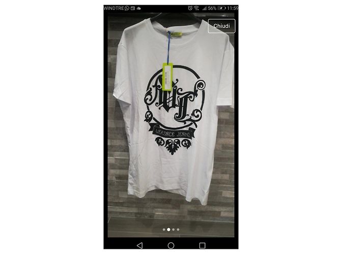 Versace T-Shirt aus Baumwolle Weiß L - Ansicht 2