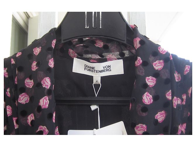 Abito Diane Von Furstenberg DVF Aleka in seta nera Nero - vista 3