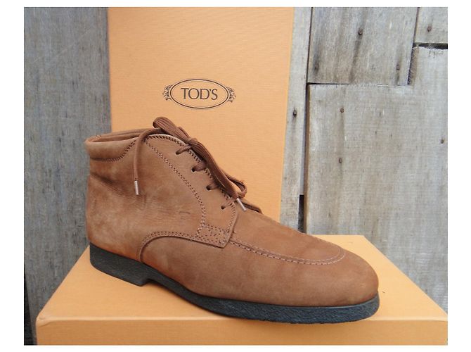 Stivaletti Tod's in suede marrone chiaro 43,5 - vista 2