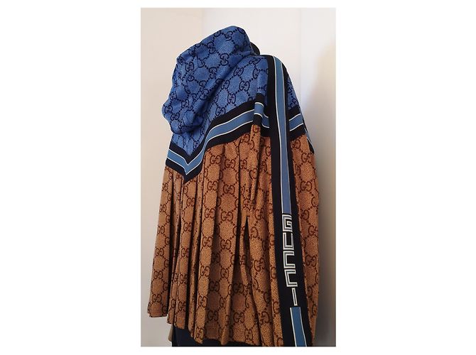 Gucci Technische Trikotjacke Braun Blau Beige Karamell - Ansicht 5