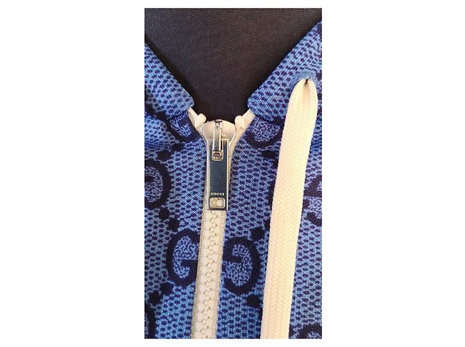 Gucci Technische Trikotjacke Braun Blau Beige Karamell - Ansicht 6