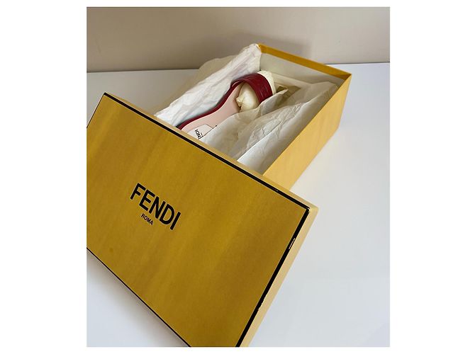 Fendi Red Leather Mules - view 10