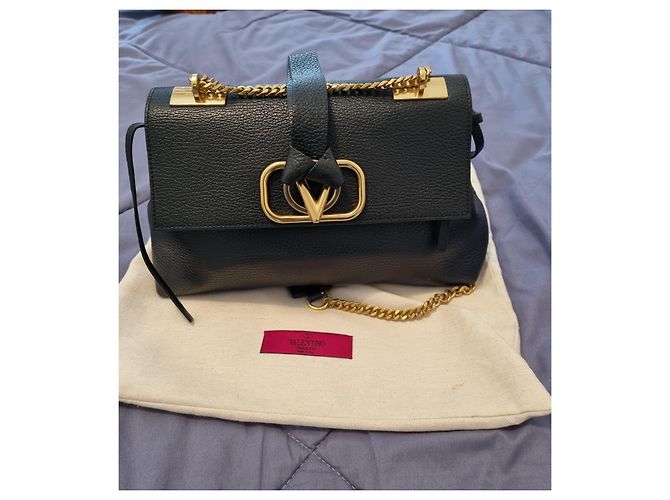 Borsa Valentino Garavani in pelle nera Nero - vista 6