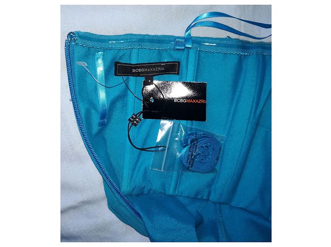 Bcbg Max Azria Maxi abito da sera in tessuto Ashby NWT Blu - vista 5