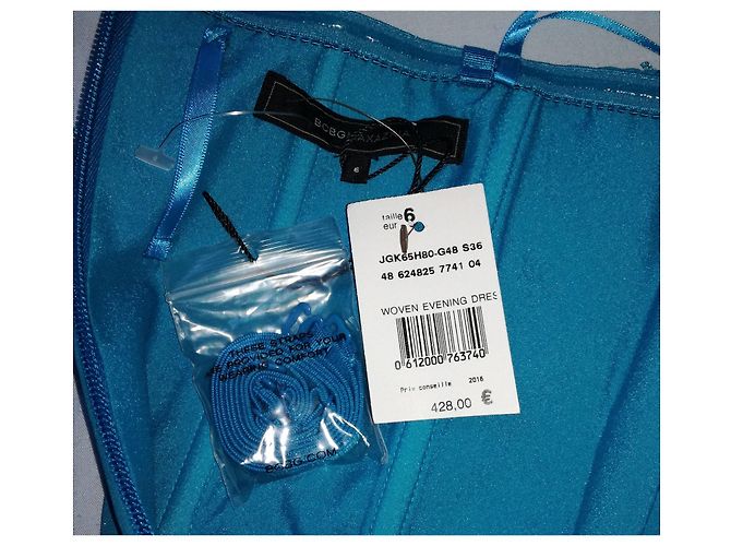 Bcbg Max Azria Maxi abito da sera in tessuto Ashby NWT Blu - vista 6
